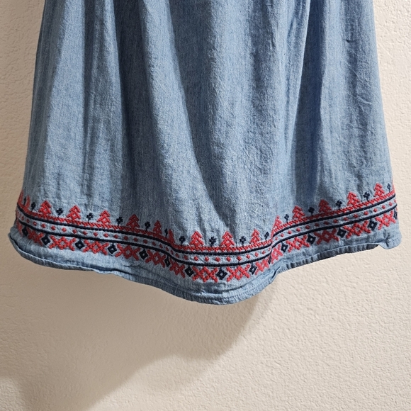 FLYING TOMATO Chambray Peasant Dress Size M - Picture 7 of 10